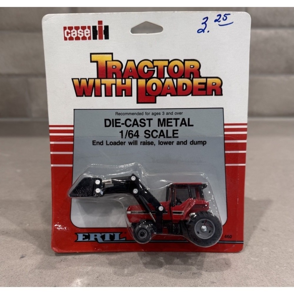 Vtg 1986 Ertl 1/64 Case IH 7130 Tractor w/Loader Stock #460 NIP
